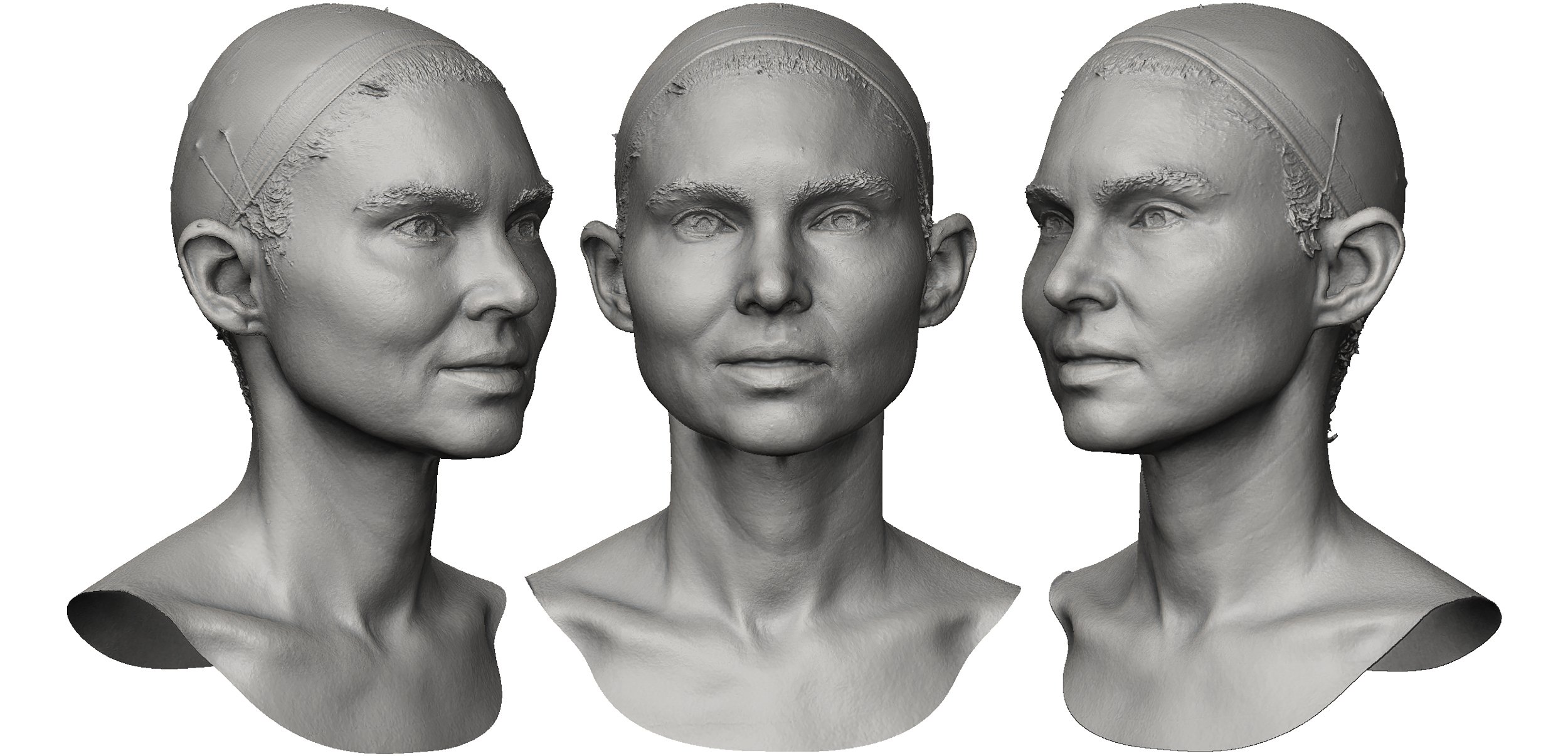 Female 3D head model 